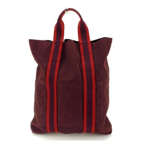Hermes Tote bag Fourre Tout Purple Red Woman Authentic Used Y4628 - Picture 2 of 6